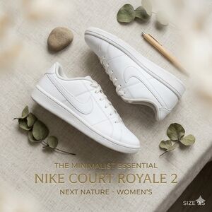 Nike Court Royale 2 Next Nature Women's Sneakers White 9.5 DH3159-100